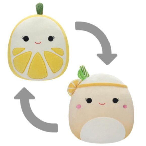 Squishmallows Flip-A-Mallows  Letica the Yellow Lemon & Medina Lemonade 12 In - Picture 1 of 3